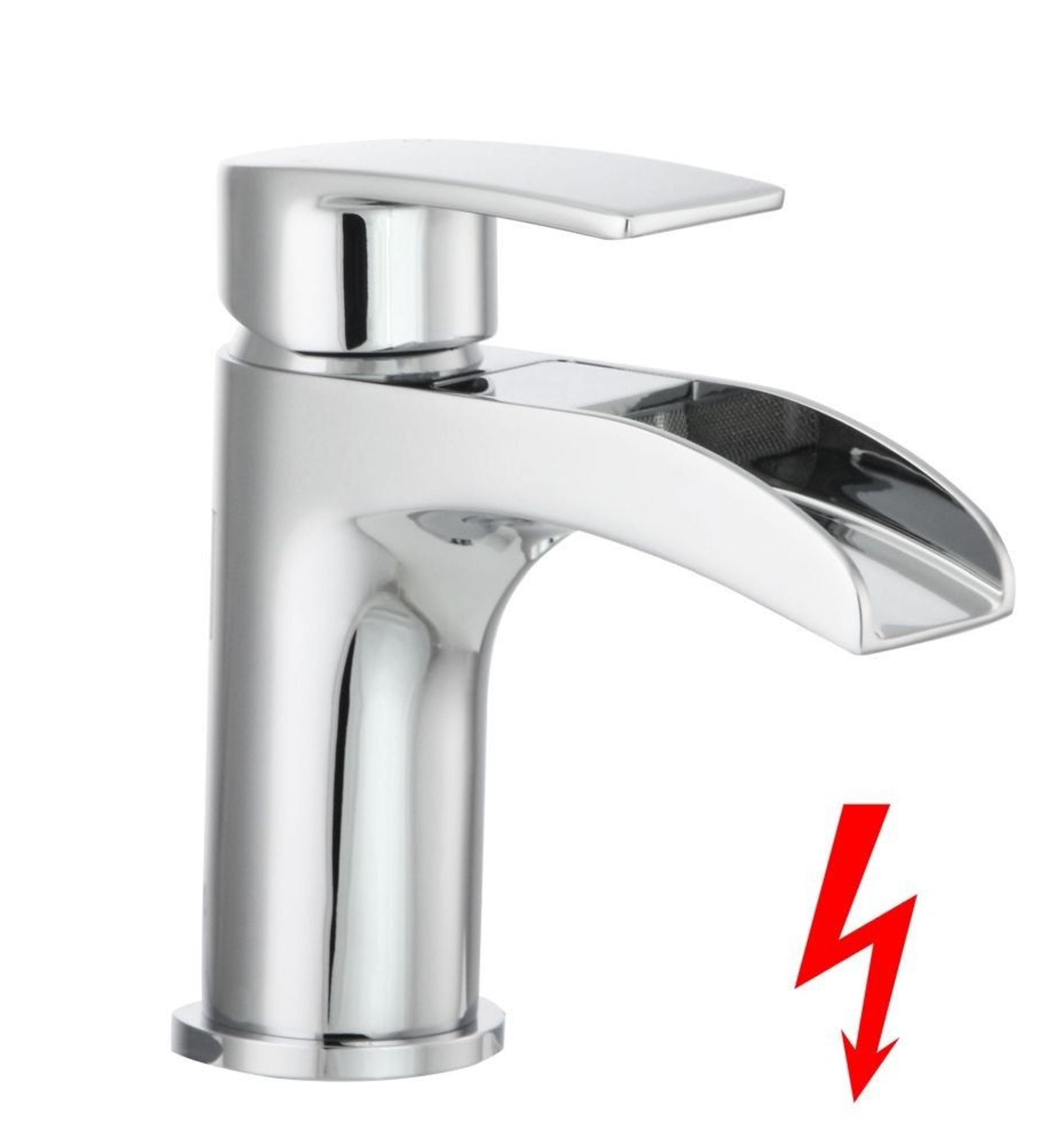 Niederdruck Waschtischarmatur Wasserfall Strahl Einhebelmischer