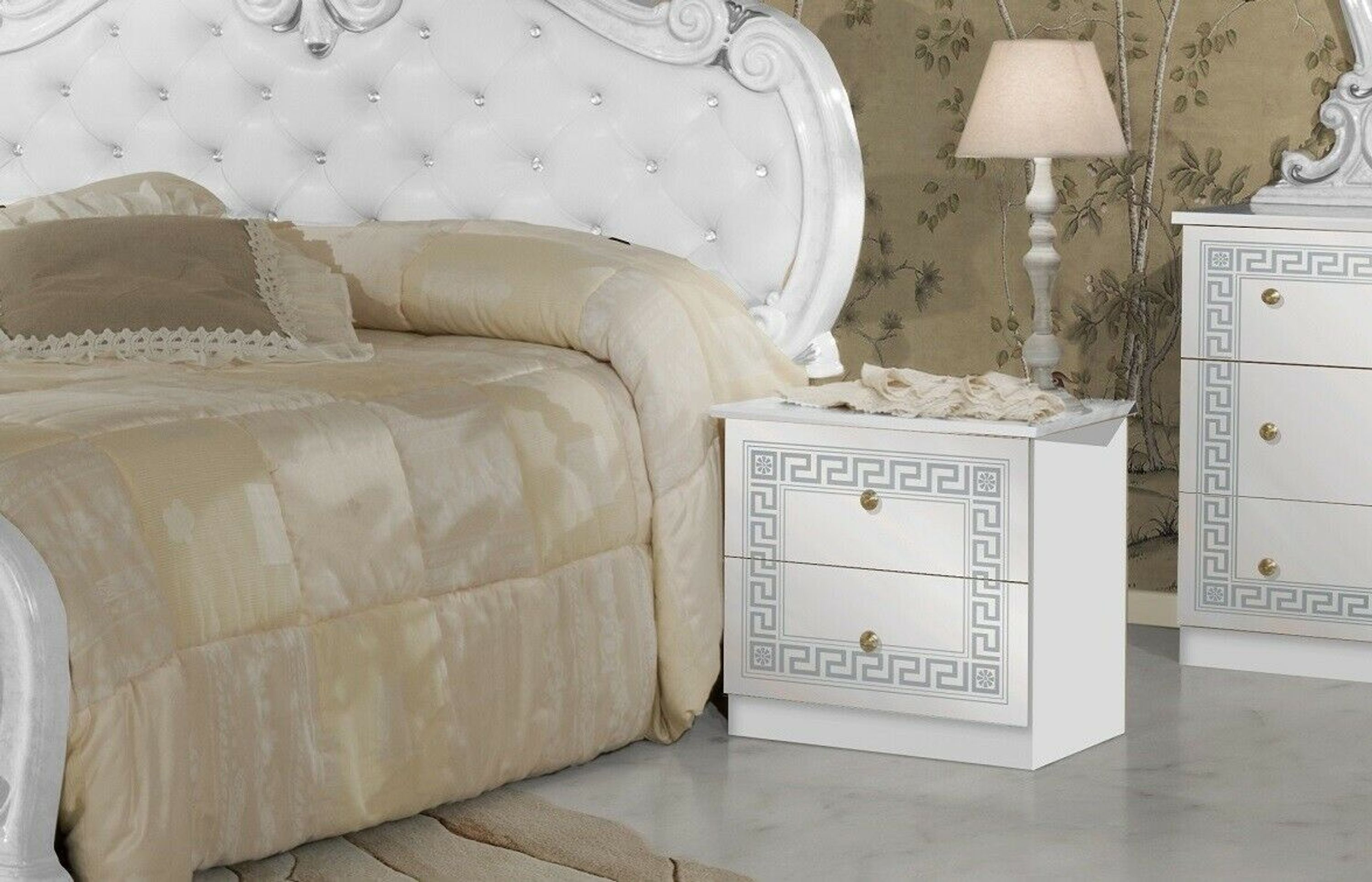 Klassisches Schlafzimmer Marina weiß Italien Barock NEU königlich Set