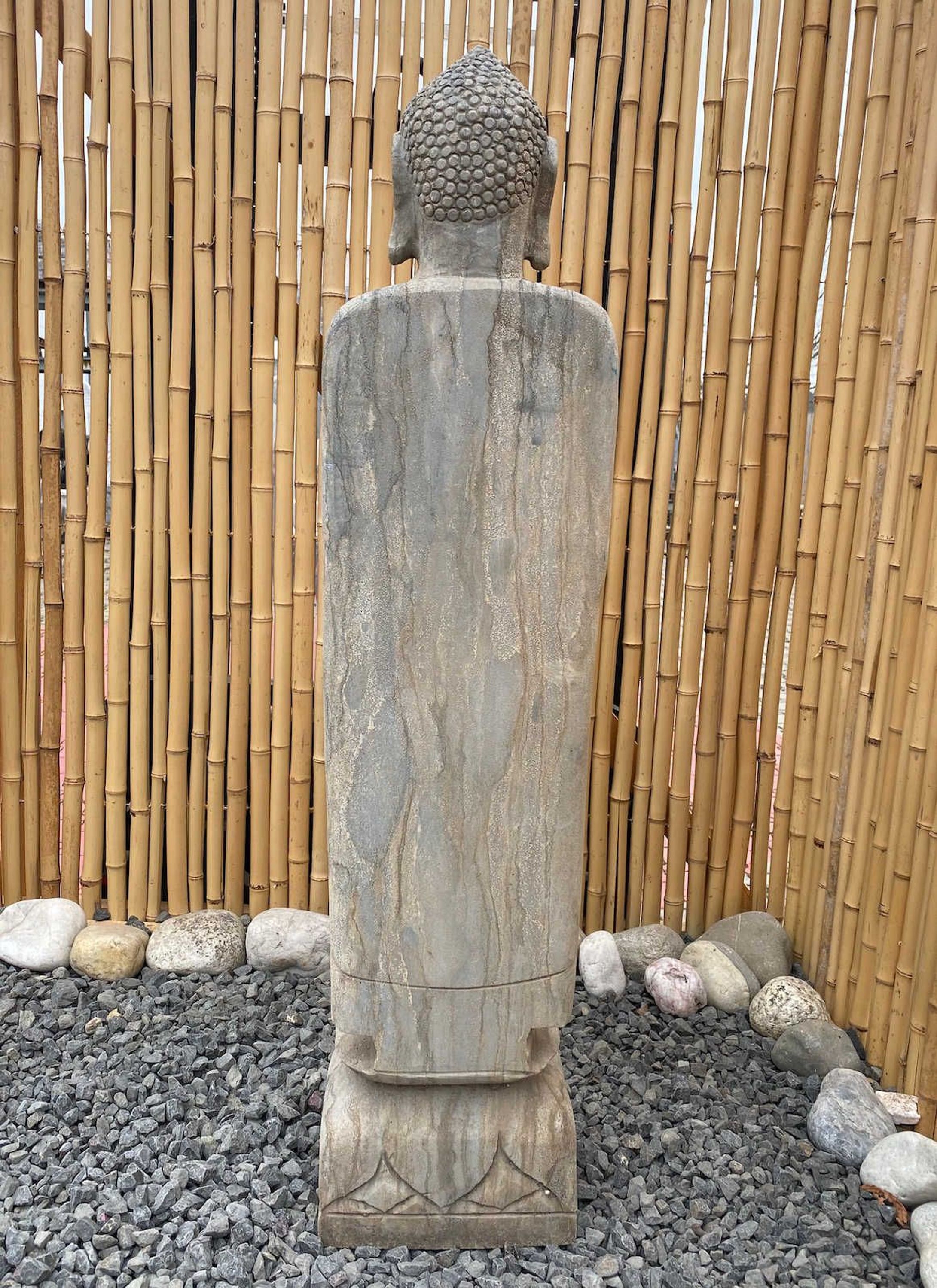 Garten Buddha (100cm) Figur aus Naturstein handarbeit