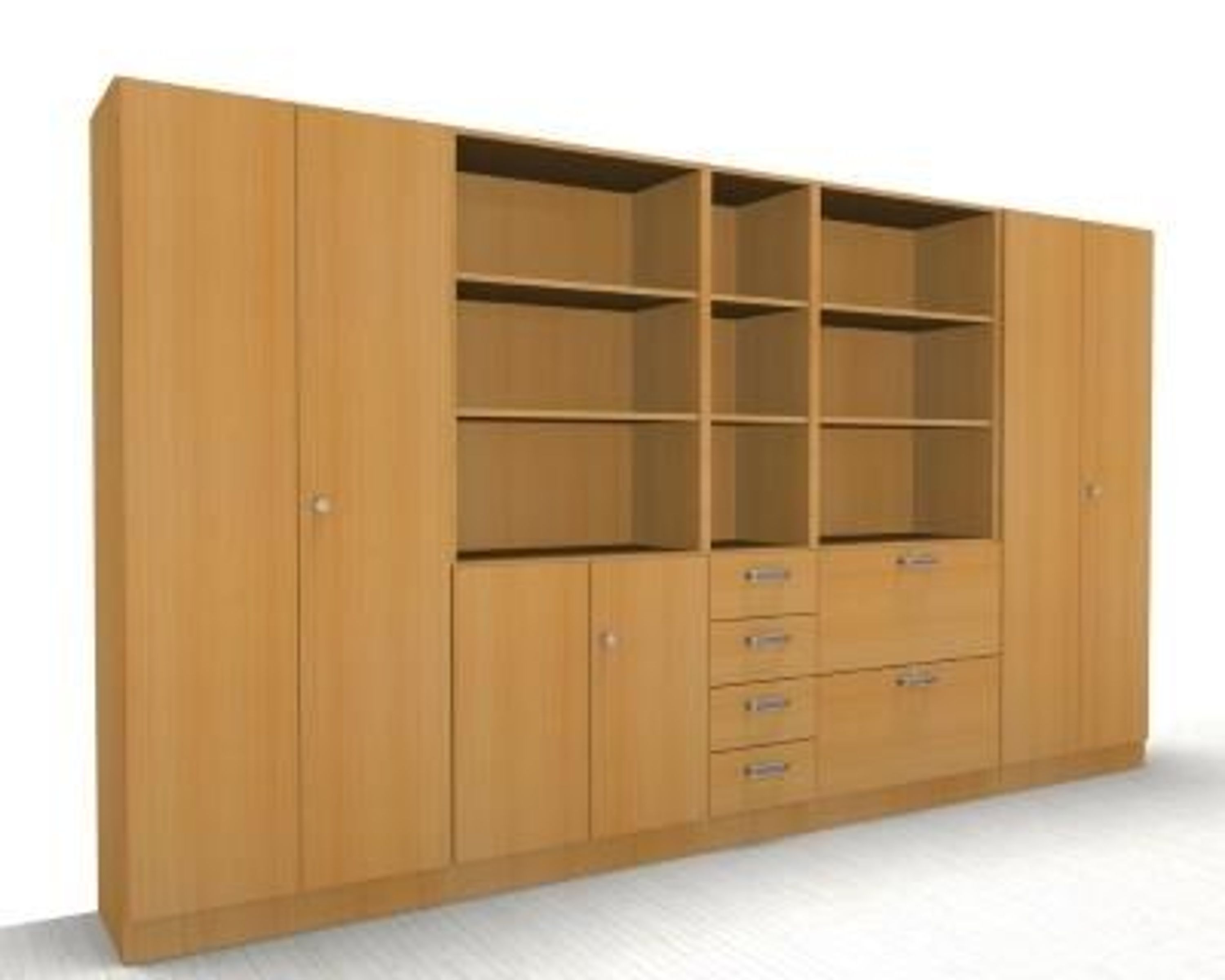 Büro Schrankwand Klassik2 5-tlg. Aktenschrank Büroschrank Aktenregal