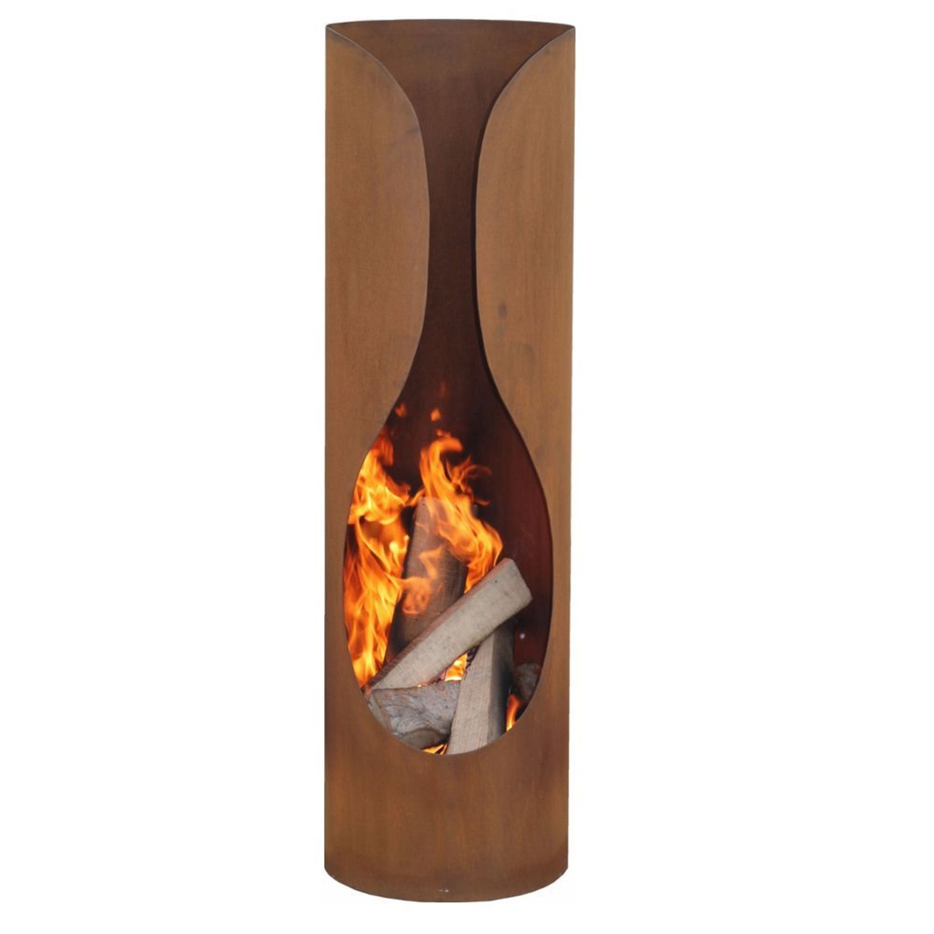 Outdoor/ Garten Kamin Feuersäule Masaya in Corten Stahl