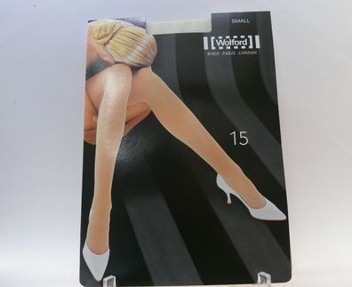 Wolford Strumpfhose Gr. Small 38-40 Model 18088 Farbe Ice 1111 15 Transparent