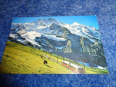 5105/ / Ansichtskarte- Kl. Scheidegg Jungfraubahn mit Jungfrau