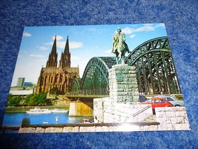 5120/ Ansichtskarte- Köln am Rhein - Hohenzollernbrücke und Dom 1991