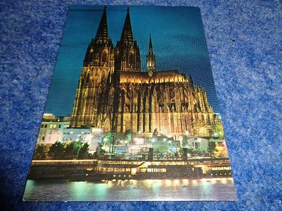 5138 / Ansichtskarte-Köln am Rhein-Dom und Rheinufer