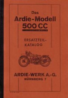 Ersatzteilkatalog Ardie 500 ccm SV Modelle mit Jap Motor
