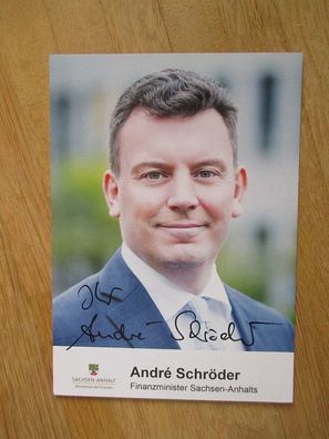 Sachsen-Anhalt Minister CDU André Schröder - handsigniertes Autogramm!!!