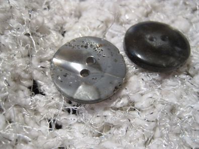 1 Kunststoffknopf Knöpfe grau marmoriert 21x4mm 2 Loch a 2mm Nr 1224