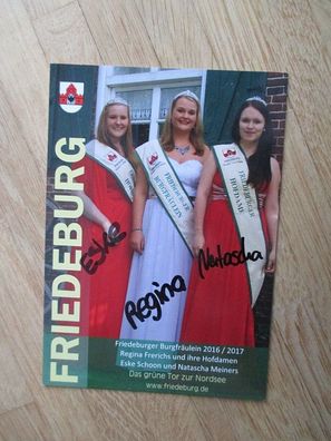 Friedeburger Burgfräulein 2016/2017 Regina Frerichs & Hofdamen Schoon und Meiners !!!
