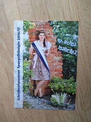 Schrobenhausener Spargelkönigin 2016/2017 Isabella Fischer - handsign. Autogramm!!!