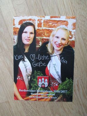 Wurzelkönigin Bardowick 2016/2017 Lisa Welke & Hofdame Schulz - handsig. Autogramme!!