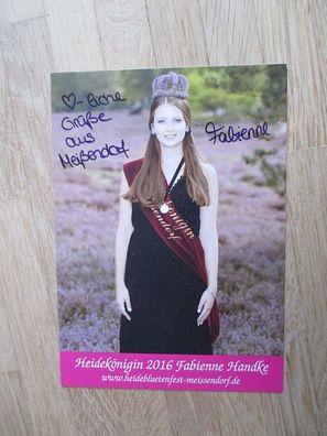 Heidekönigin 2016 Fabienne Handke - handsigniertes Autogramm!!!