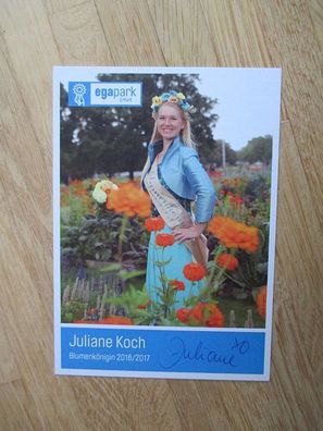 Blumenkönigin 2016/2017 Juliane Koch - handsigniertes Autogramm!!!