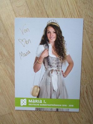 Deutsche Korbstadtkönigin 2016-2018 Maria I. - handsigniertes Autogramm!!!
