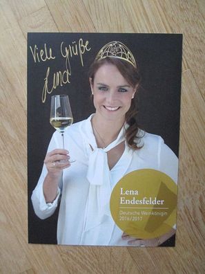 Deutsche Weinkönigin 2016/2017 Lena Endesfelder - handsigniertes Autogramm!!!