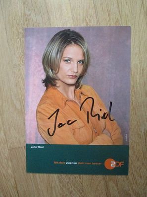 ZDF Fernsehmoderatorin Jana Thiel - handsigniertes Autogramm!!!