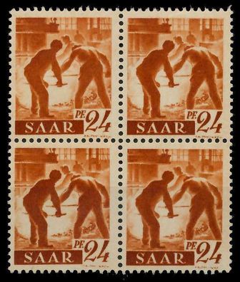 Saarland 1947 Nr 215Z postfrisch Viererblock X799926