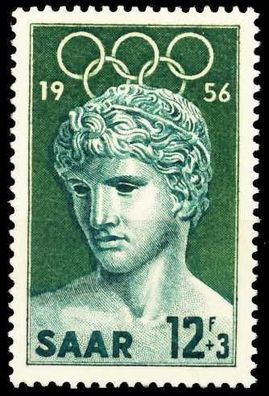 Saarland 1956 Nr 371 postfrisch S3EA256