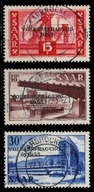 Saarland 1955 Nr 362-364 zentrisch gestempelt X79DD46