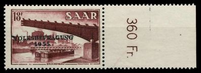 Saarland 1955 Nr 363 postfrisch ORA X79DDEE