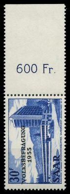 Saarland 1955 Nr 364 postfrisch ORA X79DDFA