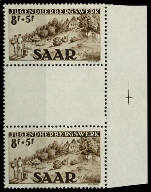 Saarland 1949 Nr 262ZS postfrisch ZW-STEG PAAR X79E086