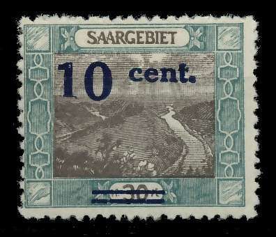 Saargebiet LANDS. BILD Nr 72AI PFII postfrisch X79E1AA