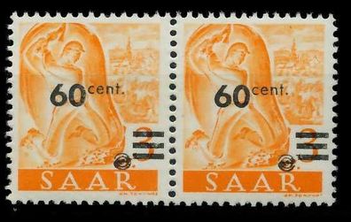 Saarland 1947 Nr 227ZII postfrisch WAAGR PAAR X7A14CA