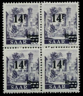 Saarland 1947 Nr 236ZII postfrisch Viererblock X7A1656