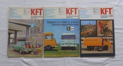 6 x KFT Kraftfahrzeugtechnik 7 - 12 1977 DDR Oldtimer MZ Trabant Polski Fiat Lada