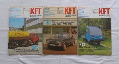 6 x KFT Kraftfahrzeugtechnik 6 - 12 1978 DDR Oldtimer Multicar W 50 Trabant Wartburg