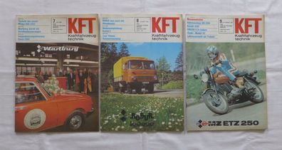 6 x KFT Kraftfahrzeugtechnik 7 - 12 1981 DDR Oldtimer MZ Simson Trabant Wartburg