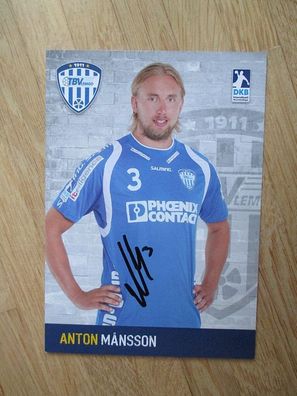 Handball Bundesliga TBV Lemgo Anton Mansson - handsigniertes Autogramm!!!