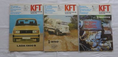 6 x KFT Kraftfahrzeugtechnik 7 - 12 1982 DDR Oldtimer MZ Simson Trabant Wartburg