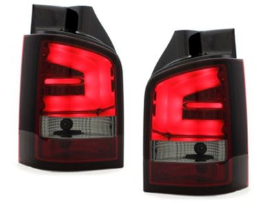 VW T5(Heckklappe) Lightbar LED Rückleuchten Rot-schwarz-Smoke E. Nummer/ RV35ASLRS