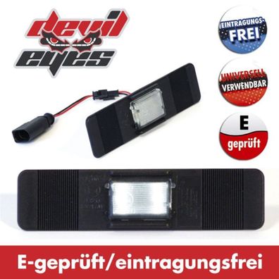 Devil eyes LED Kennzeichenbeleuchtung ECE R4 Eintragungsfrei Audi, BMW, Seat, VW