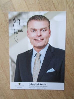 Sachsen-Anhalt Minister Holger Stahlknecht - handsigniertes Autogramm!!!