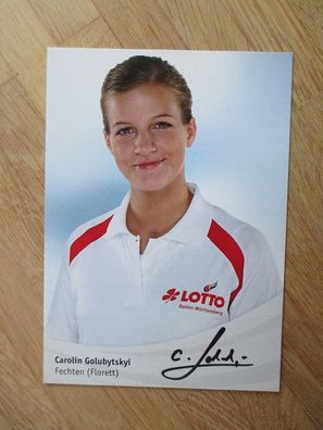 Fechten Nationalmannschaft Carolin Golubytskyi - handsigniertes Autogramm!!!