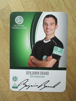 DFB Bundesligaschiedsrichter Benjamin Brand - handsigniertes Autogramm!!!