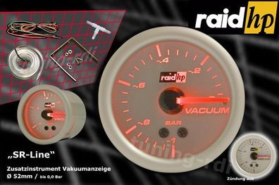 Raid SR-Line Vacuum Unterdruck Anzeige/ Zusatzinstrument Ecco Anzeige. LED Licht