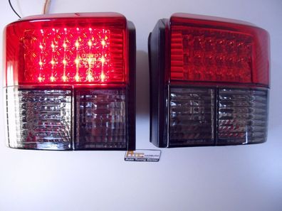 Für VW T4 LED Rückleuchten Rot Smoke / Rauch Glas Mit E. Prüfzeichen Bj.1990-2003