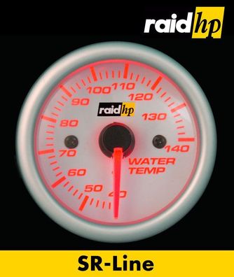 Raid hp SR Line Zusatz Instrument Wasser Temperatur Anzeige + Sensor rot weiß 52mm