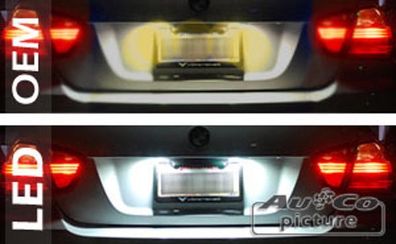 VW Golf 5 LED SMD Kennzeichen / Nummernschild Beleuchtung Can Bus + E. Prüfzeichen
