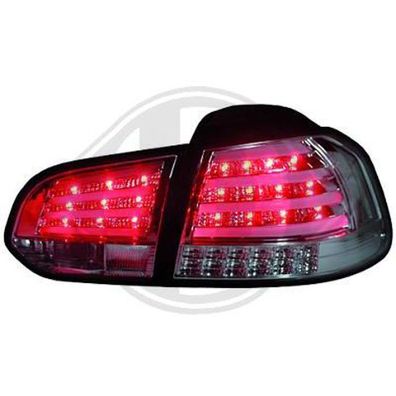 VW Golf 6 VI Limousine Lichtleiter LED Rückleuchten+ LED Blinker Chrom-Klarglas