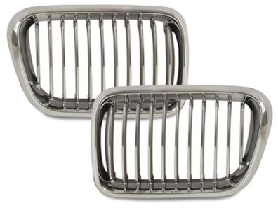 BMW E36 1 Set Chrom Kühlergrill / Nieren ABS Kunststoff Chrom / verchromt