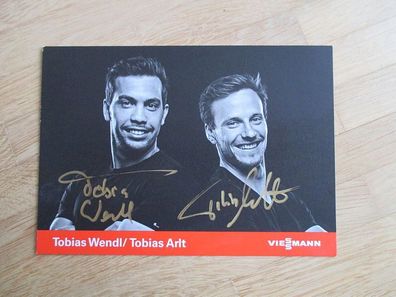 Olympiasieger Rennrodeln Tobias Wendl & Tobias Arlt - handsignierte Autogramme!!!