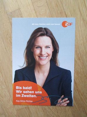 ZDF Fernsehmoderatorin Kay-Sölve Richter - handsigniertes Autogramm!!!