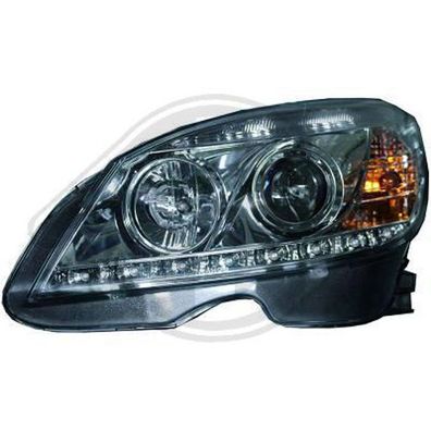 Mercedes C-Klasse W204/ S204 Scheinwerfer LED Tagfahrlicht Optik Chrom Bj.07-2011