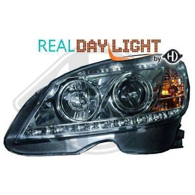 Mercedes C-Klasse W204/ S204 Scheinwerfer mit LED Tagfahrlicht Chrom Bj.2007-2011