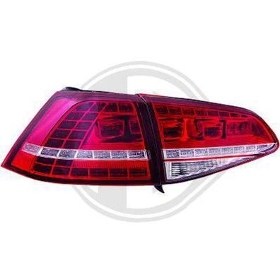 VW Golf 7 VII Limousine LED Design RückleuchtenRot-klar Glas. Europaw. zugelassen